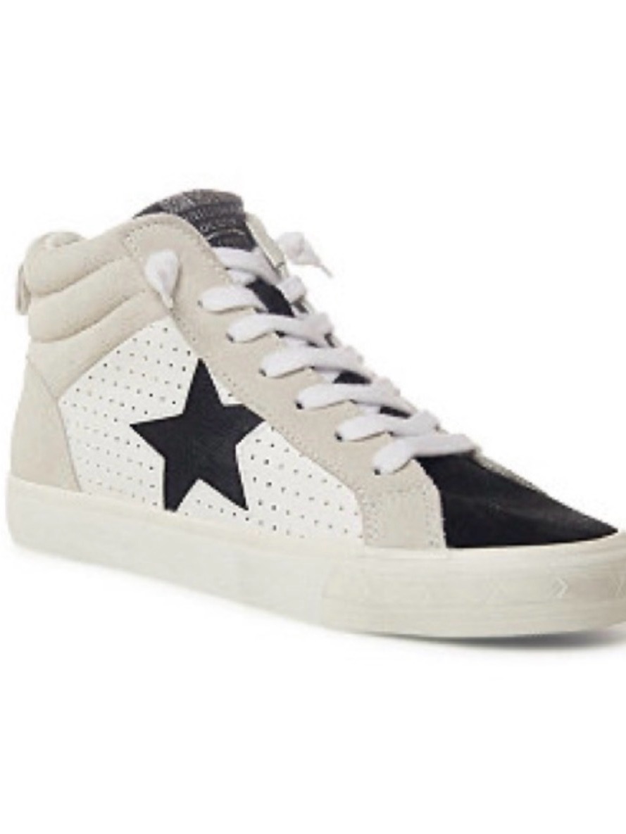 Vintage Havana White Black Star High-Top Sneakers